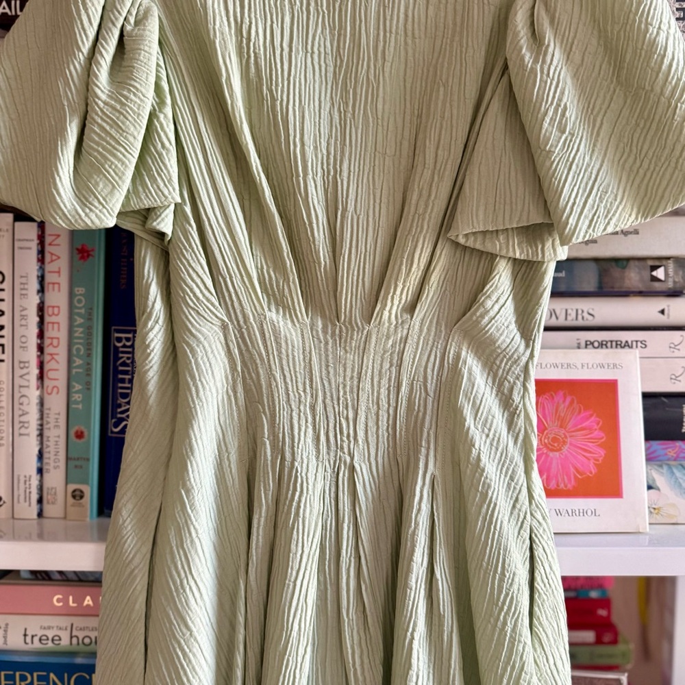 Jonathan Simkhai Green Pleated Mini Dress - Picture 12 of 12